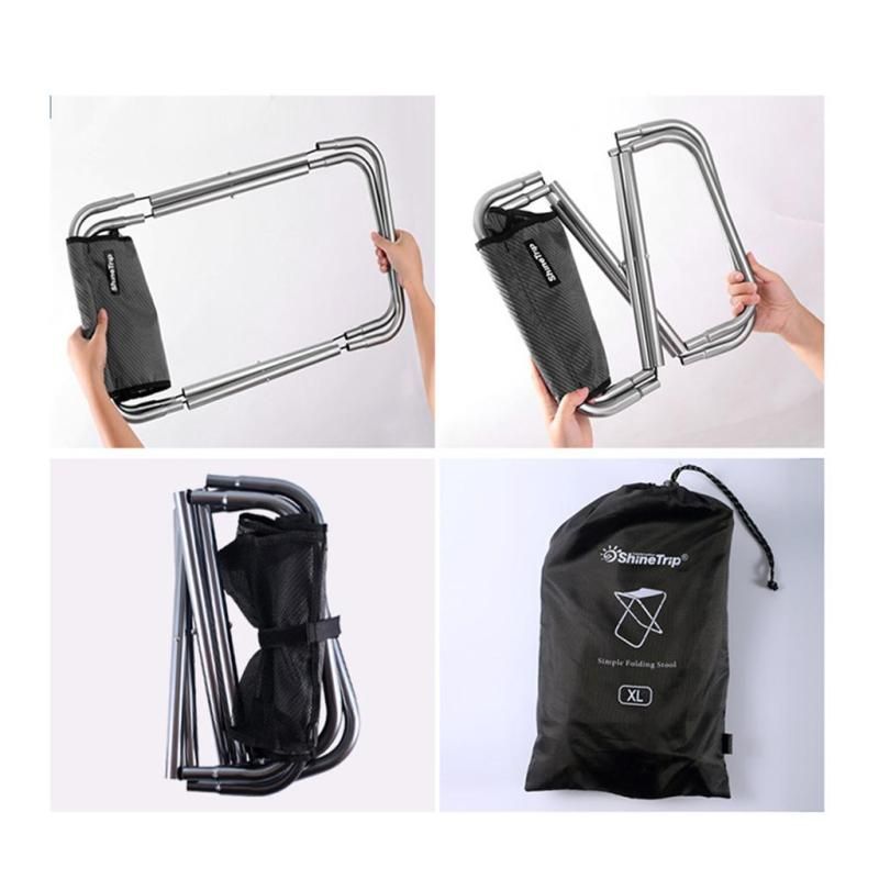 Outdoor Folding Stool Portable Small Chair For Camping Fishing Hiking Travel