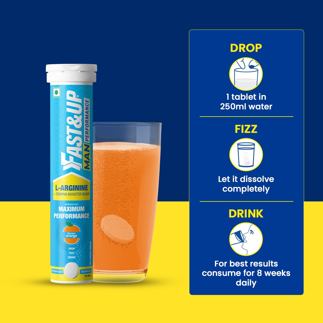 Fast & up Man Performance - Enhanced Performance- Orange