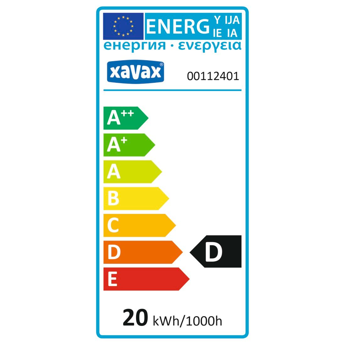 XAVAX 112401 Halogen Bulb, E27, 20W, warm white, 2 pieces