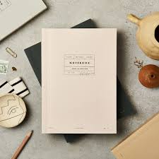 Katie Leamon Blush Lay Flat Notebook and Black Pencil Set