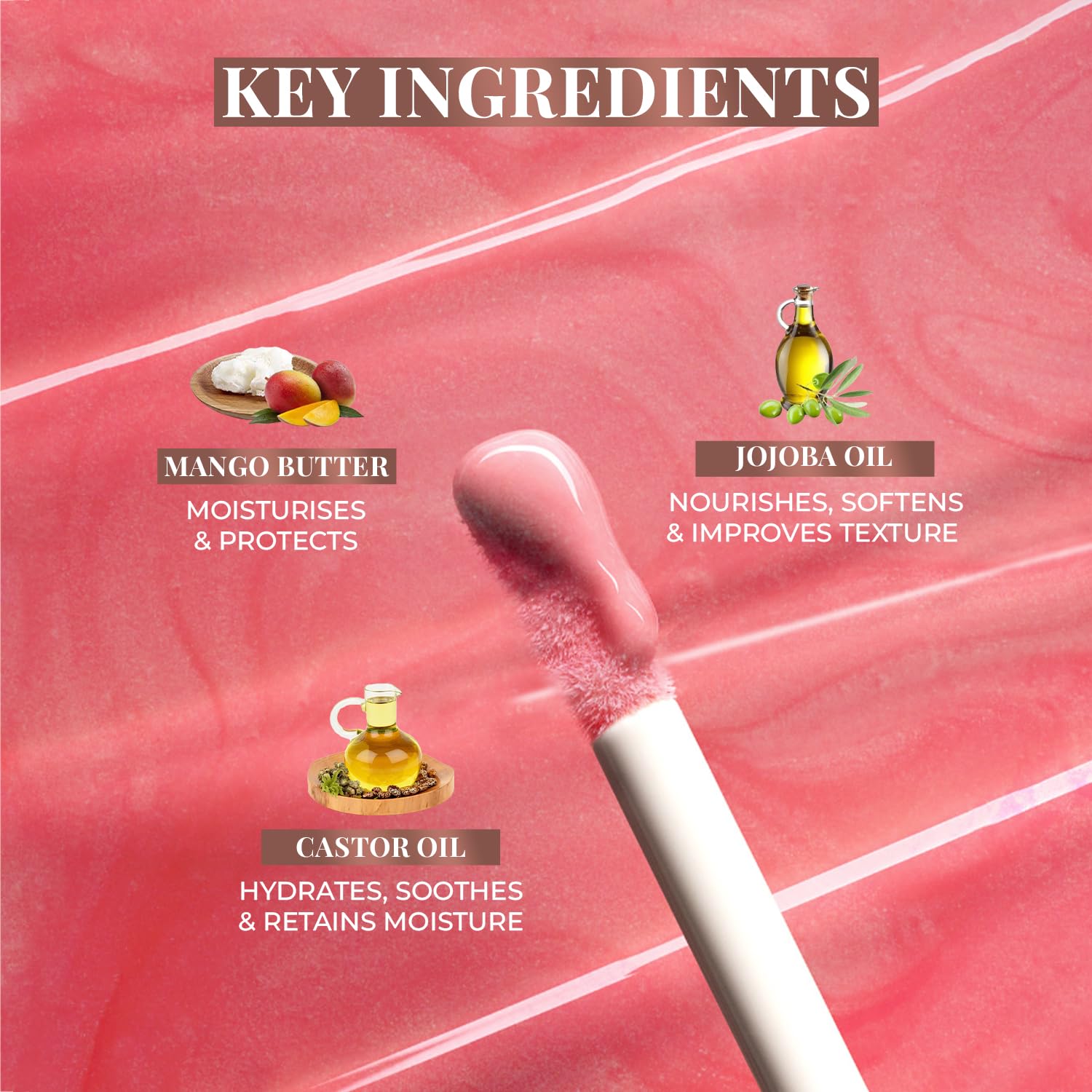 Just Herbs Serum Infused Lip Gloss 04 Glimmering Cocoa-Fs 3ML