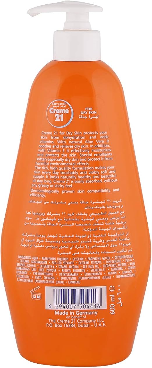 CREME21 BODYLOTION FOR DRY SKIN- 600ML