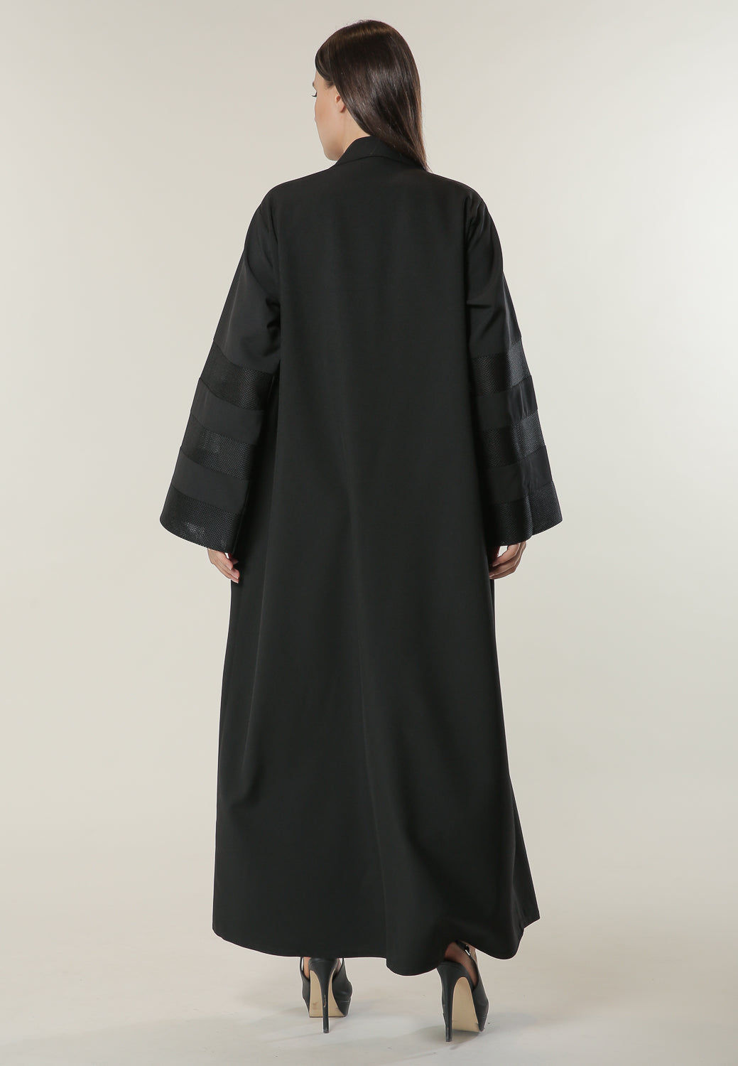 MOiSTREET Black Casual Coat Style Abaya