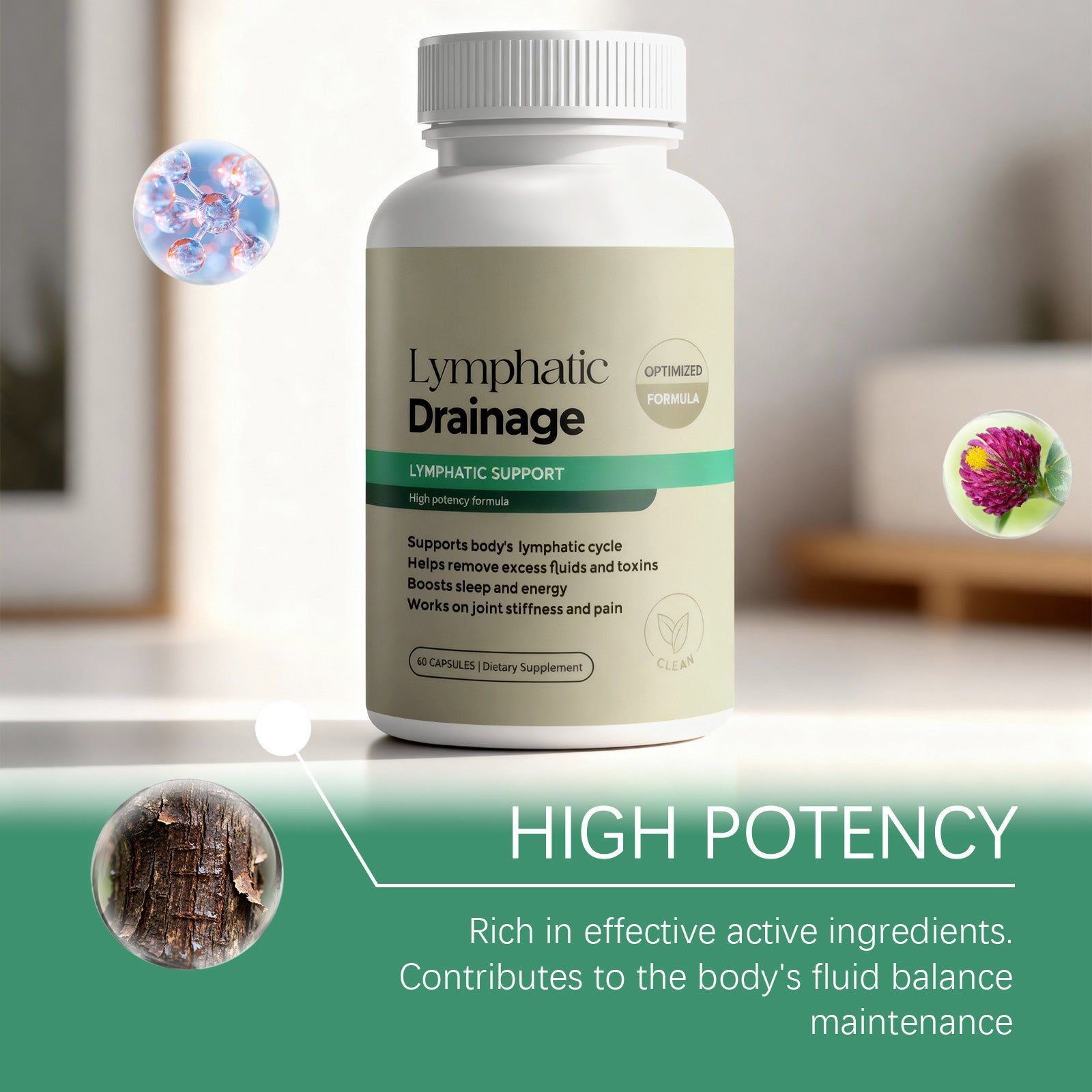 Boost Your Body Care, Enhance Vitality, Support Lymphatic Health Naturally ,60 capsules