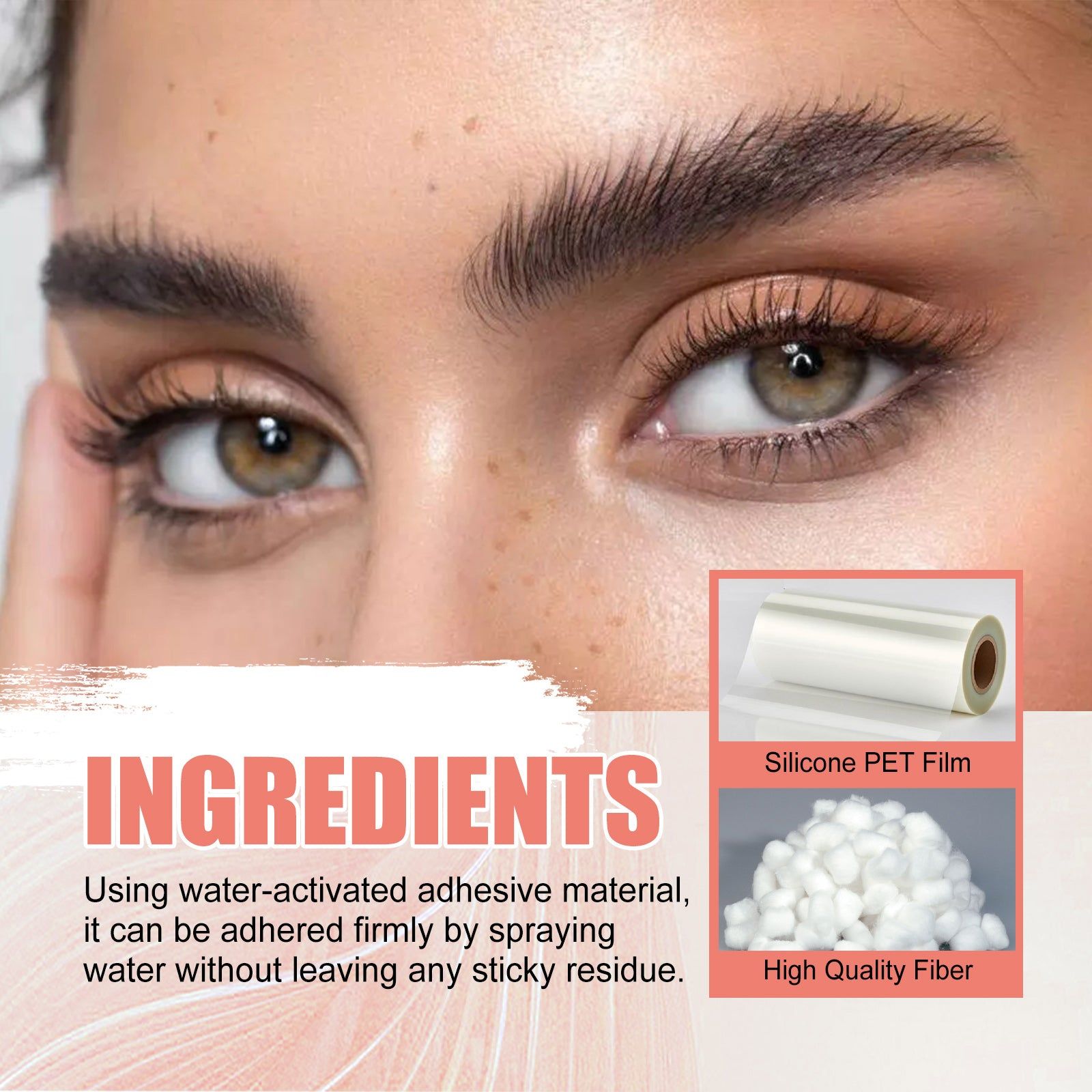 Natural Seamless Breathable Double Eyelid Tape, Waterproof, Invisible, Easy to Use ,1set