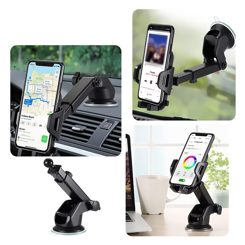 Car Phone Holder Universal Suction Cup Cellphone Stand For Windshield Dashboard