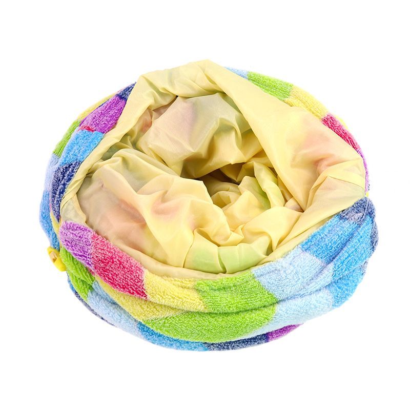Cat Toys Collapsible Plush Tunnel Pet Scratch Resistant Foldable Play Tube Toy