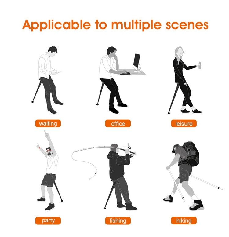 Portable Telescopic Stool Folding Chairs Travel Stool For Outdoor Activities