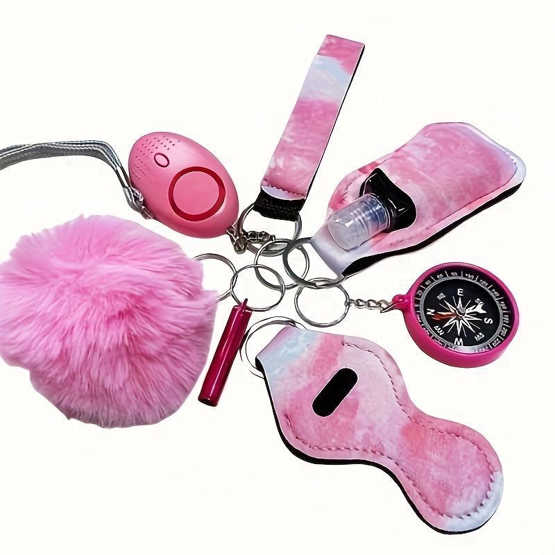 Safety Keychain Set with Sound Personal Alarm for Girls Kids Students Women