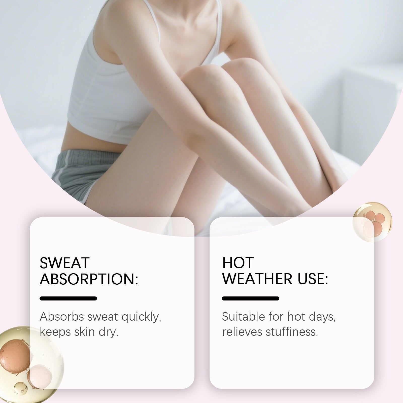 Breathable Skin Talcum Powder, Summer Sweat Protection, Refreshing, Non-Sticky ,100g