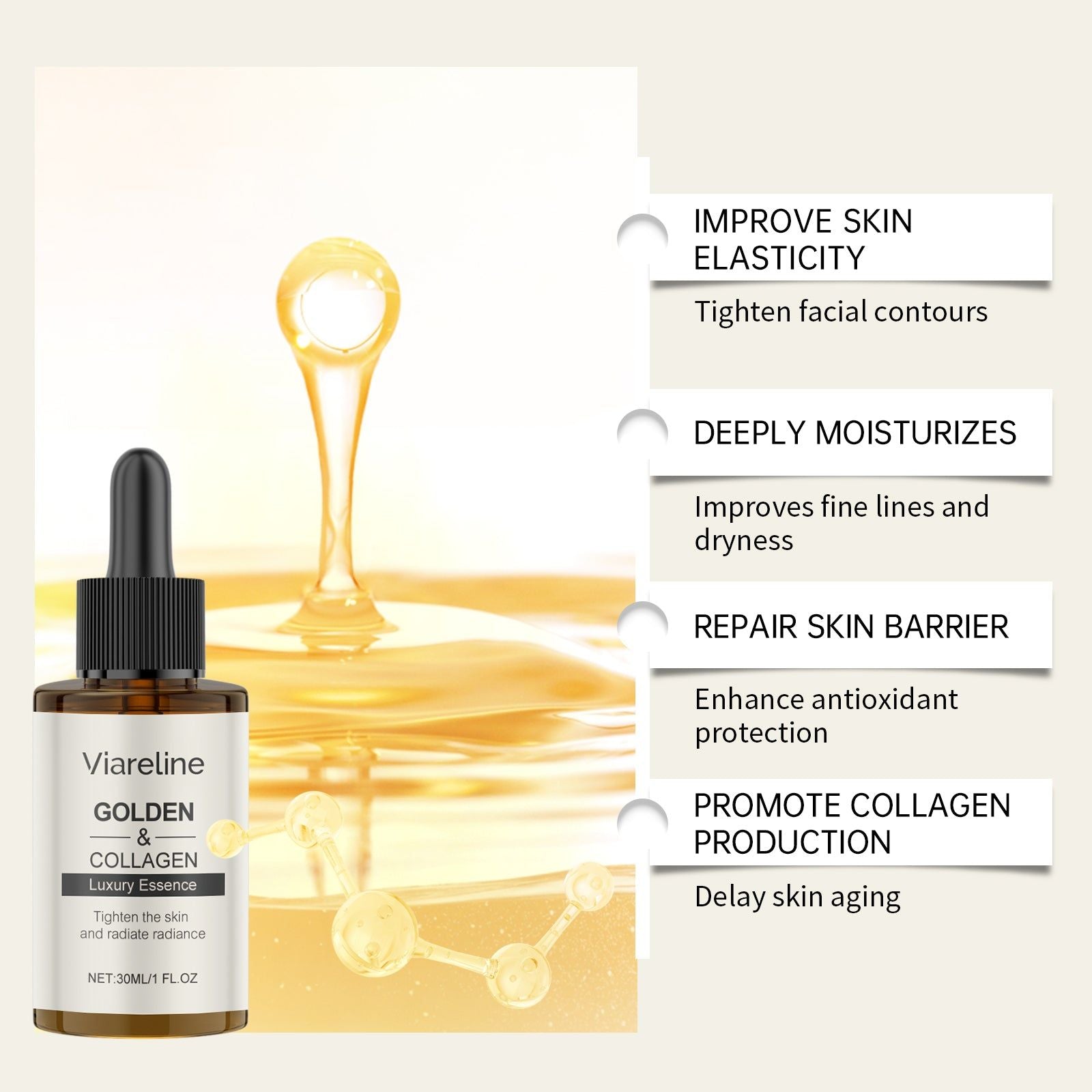Collagen Essence for Facial Care, Anti-Aging, Hydrating, Youthful Skin ,30ml