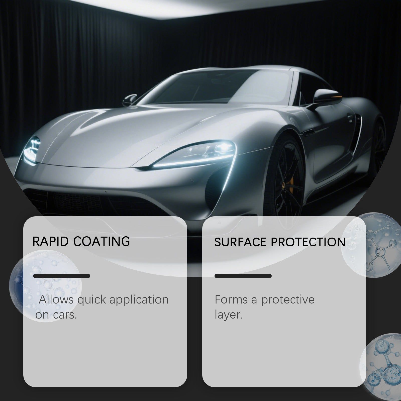 Car Care Spray, Automotive Exterior Shine, Quick Surface Refurbishment, Glossy Finish ,120ml