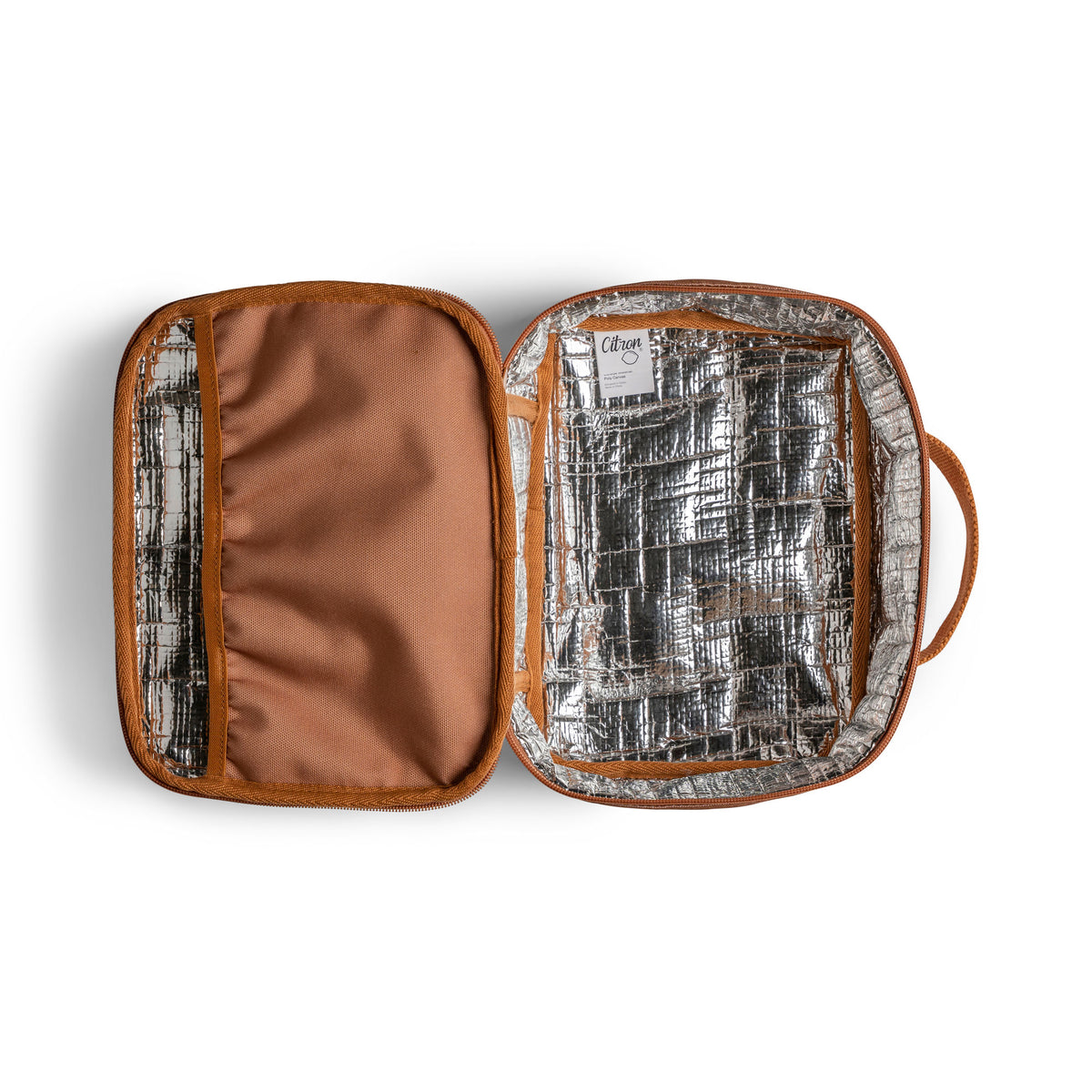 Citron-Insulated Square Lunchbag-Caramel