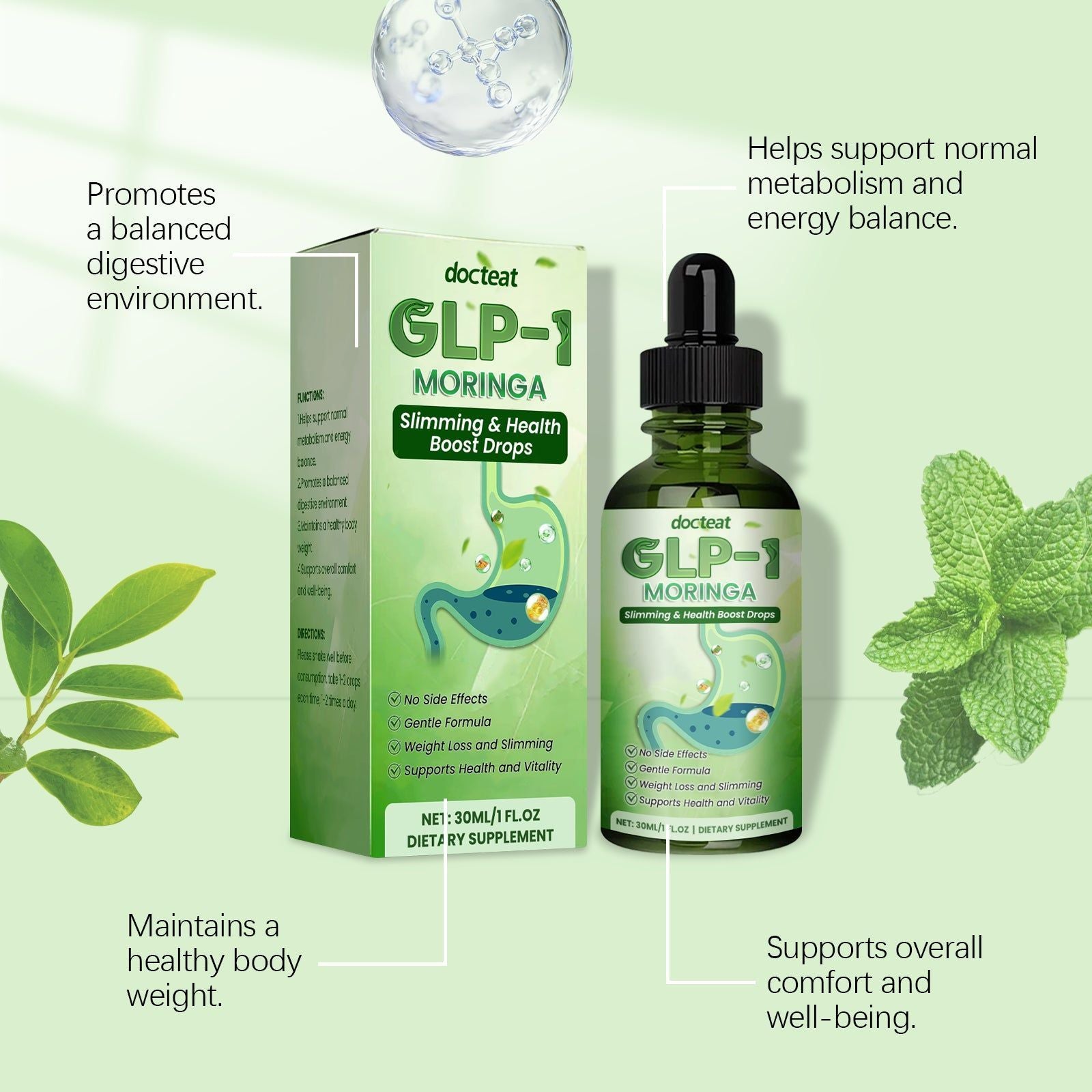Boost Your Body Care, Intestinal Balance Drops for Digestive Health and Overeating Relief ,30ml