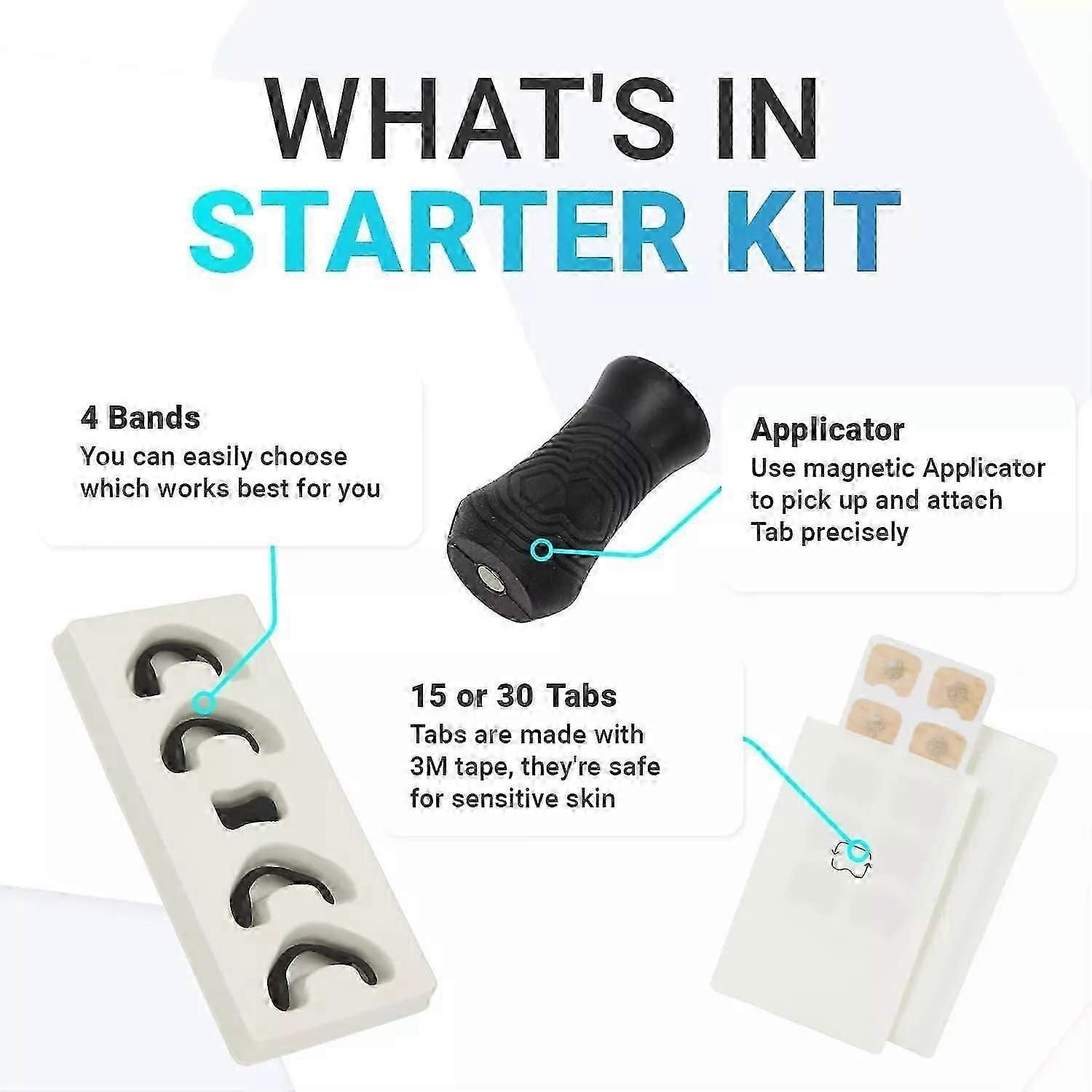 Breathing Nasal Strip Start Kit Anti-Snoring Strip Ventilation Nasal