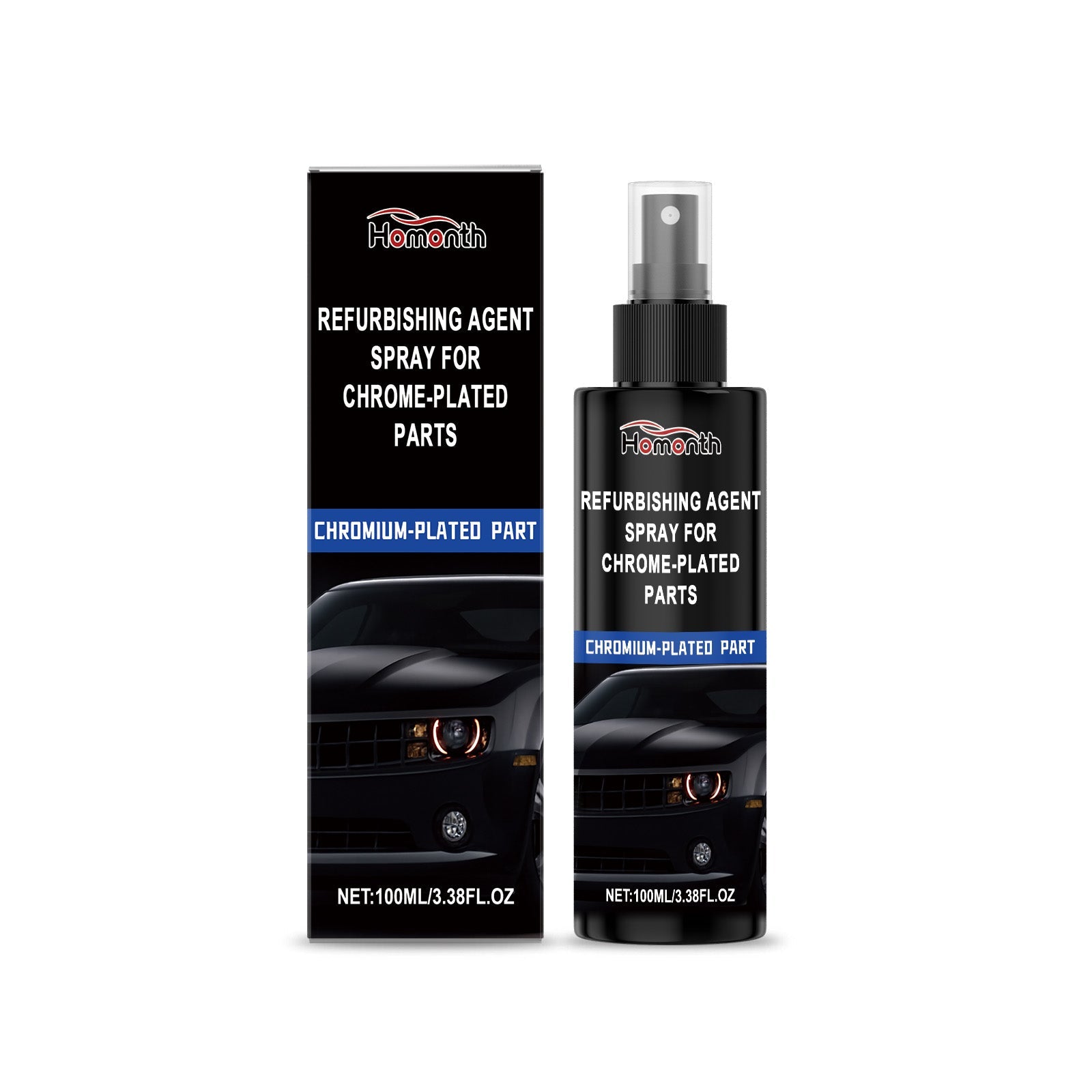 Car Care Chrome Spray, Anti-Oxidation, Rust & Polishing, Easy Clean ,100ml