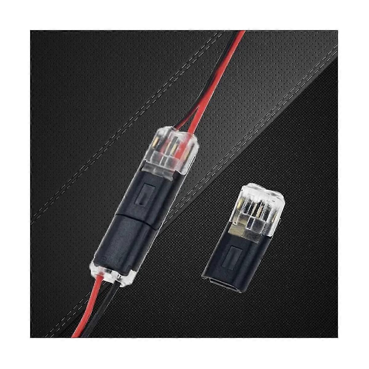 50pcs Double-wire Plug-in Connector With Locking Buckle,pluggable Connectors 2 Pin 2 Way Universal