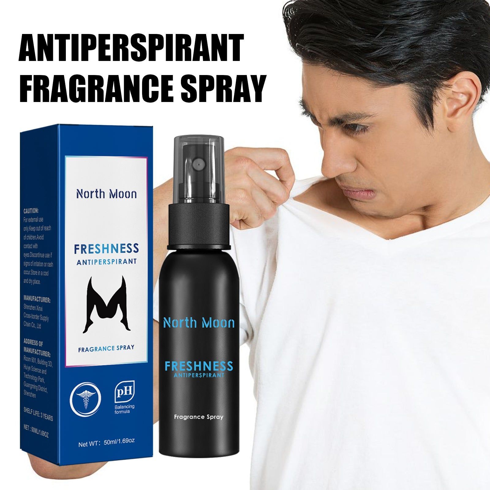 Body Spray, Fresh and Fragrant, Odor & Sweat Control, Long-Lasting Refresh ,50ml
