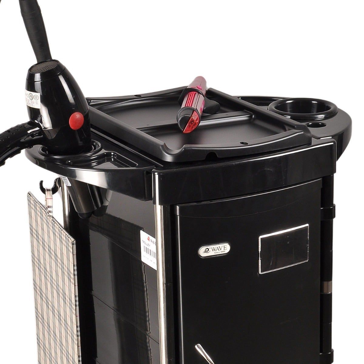 Onetech Salon Trolley With Lock Black T0155