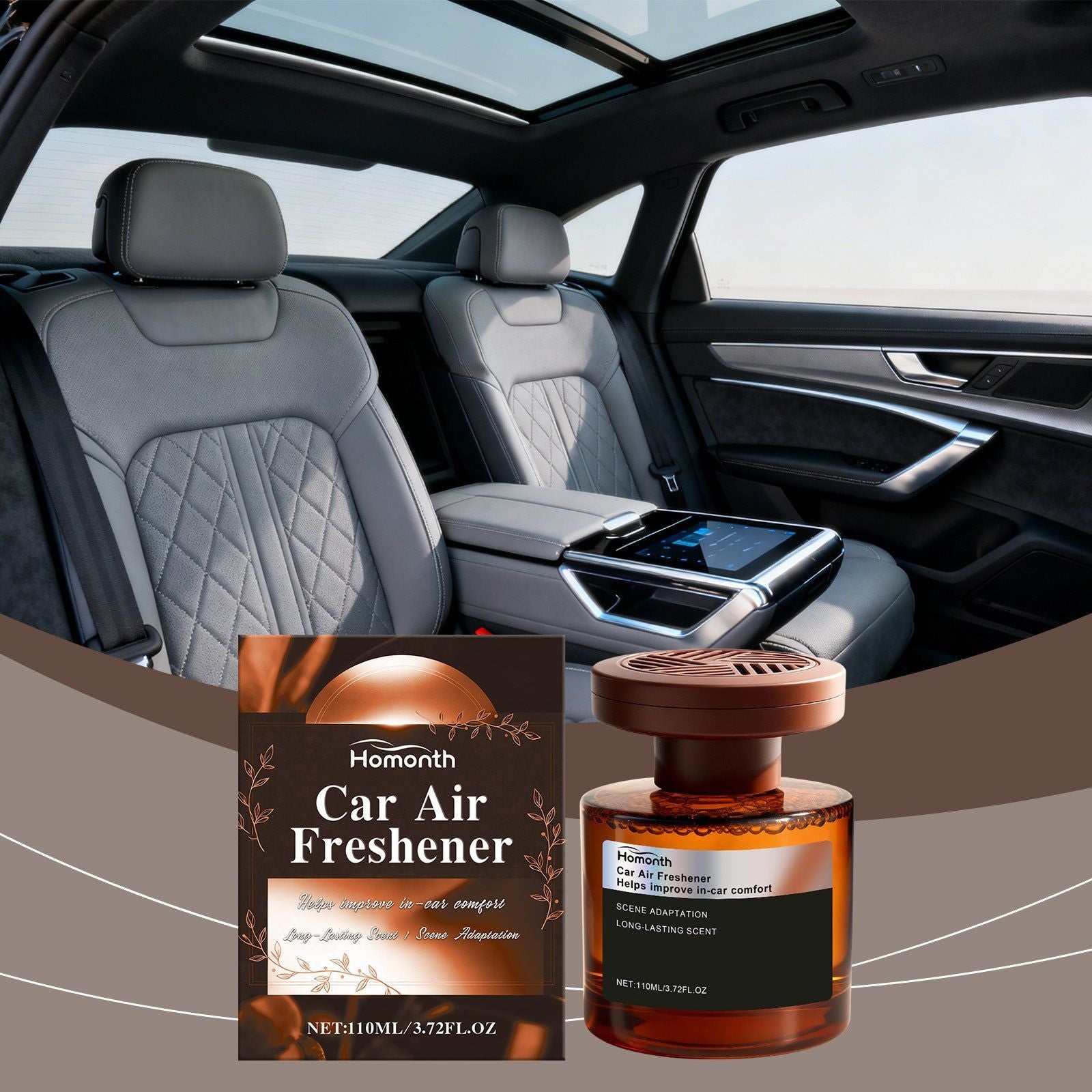 Car Air Freshener, Long-lasting Fresh Air, Odor Removal, Interior Cleaning, Multi-functional Car Care ,1set