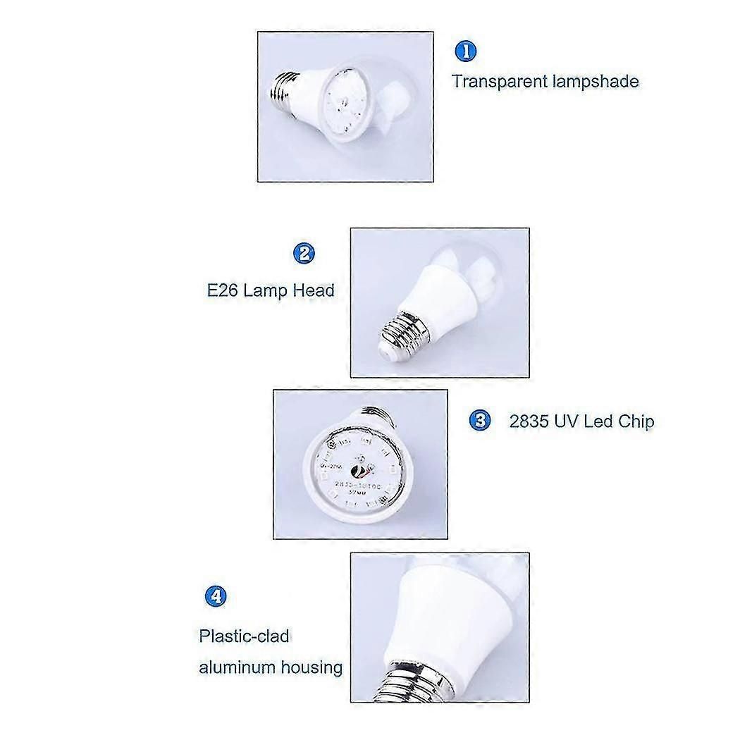 3pcs 10w Ultraviolet Uv Bulb Fluorescent Detection Uv Lamp Black Light Blue Lamp E26 110v 220v For