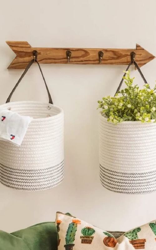AIESY® 2pcs Modern Home Handcrafted Decor Baskets for Plantation