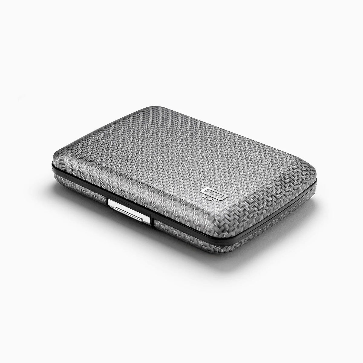 Ogon Oslo Aluminum Wallet Small Case Card Holder V2, Carbon Fiber Effect Print