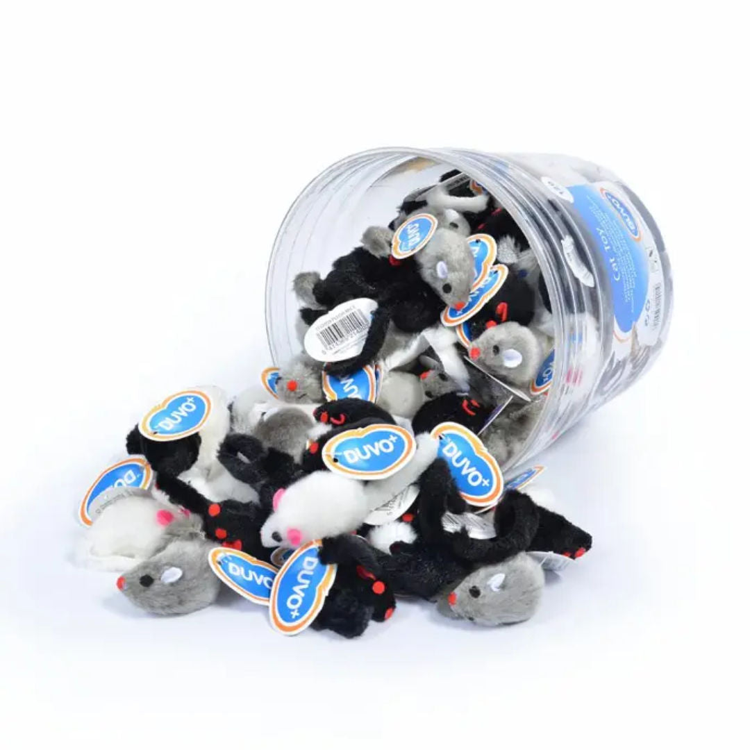 Duvo+ Plush Mice Cat Toy, 120-Pieces In One Pack