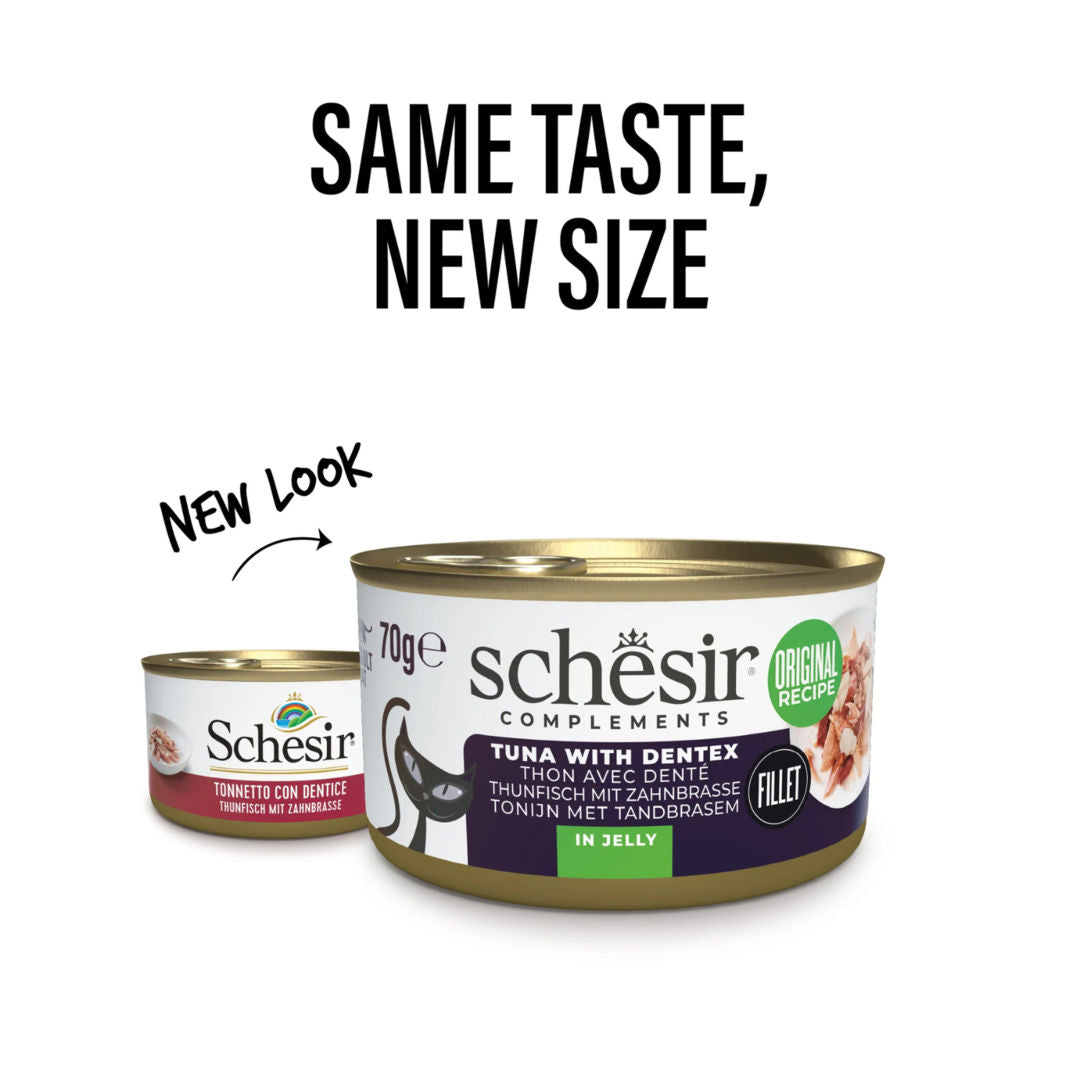 Schesir Perfect Nutrition Complements Cat Wet Food in Jelly Can, 70g
