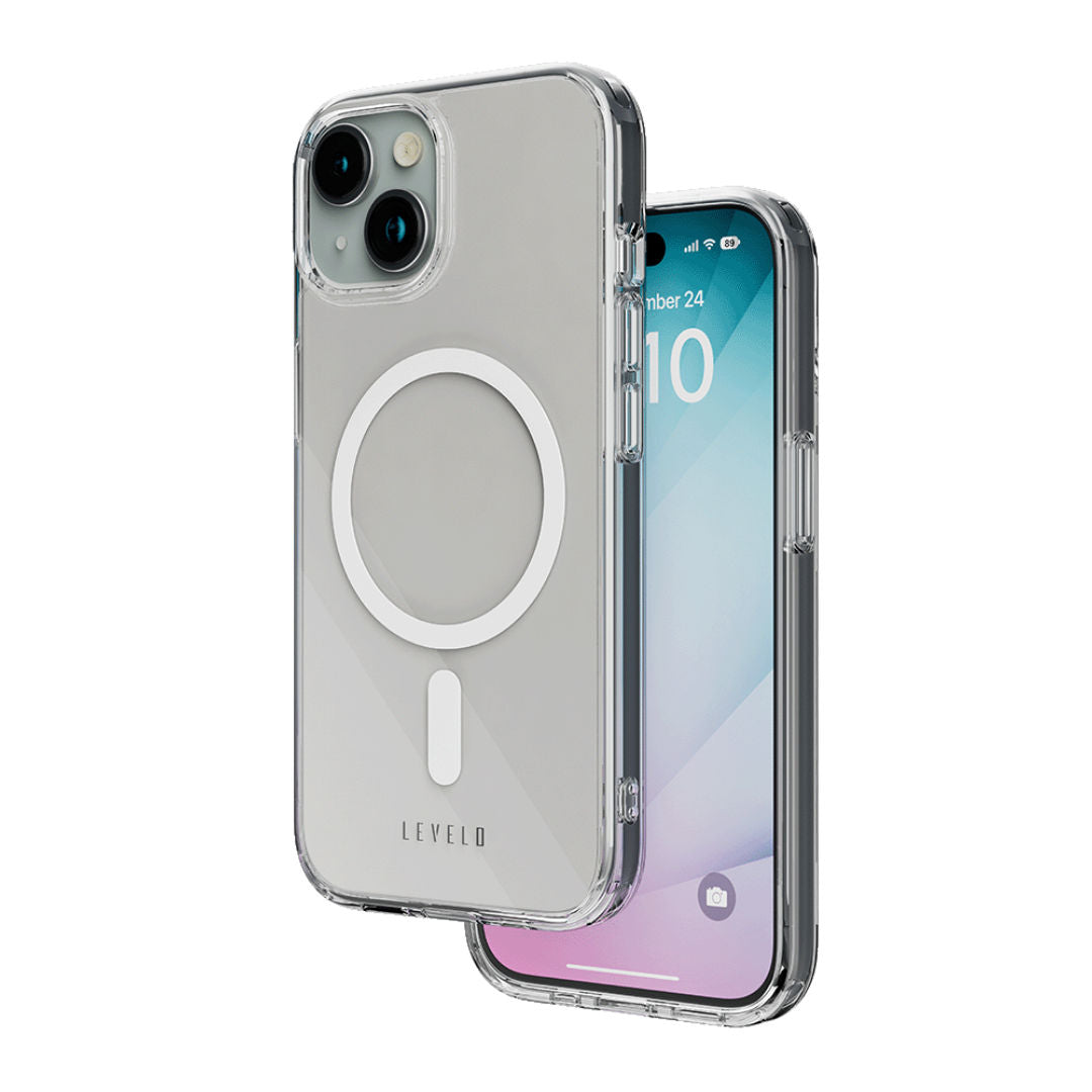 Levelo Clara 3H Anti-Scratch MagSafe Clear Case For iPhone 15 Plus