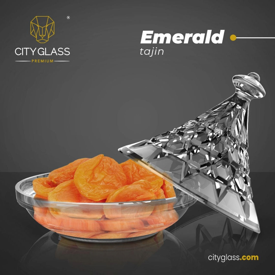 City Glass Tajen Emerald Set 12cm, Gift Box