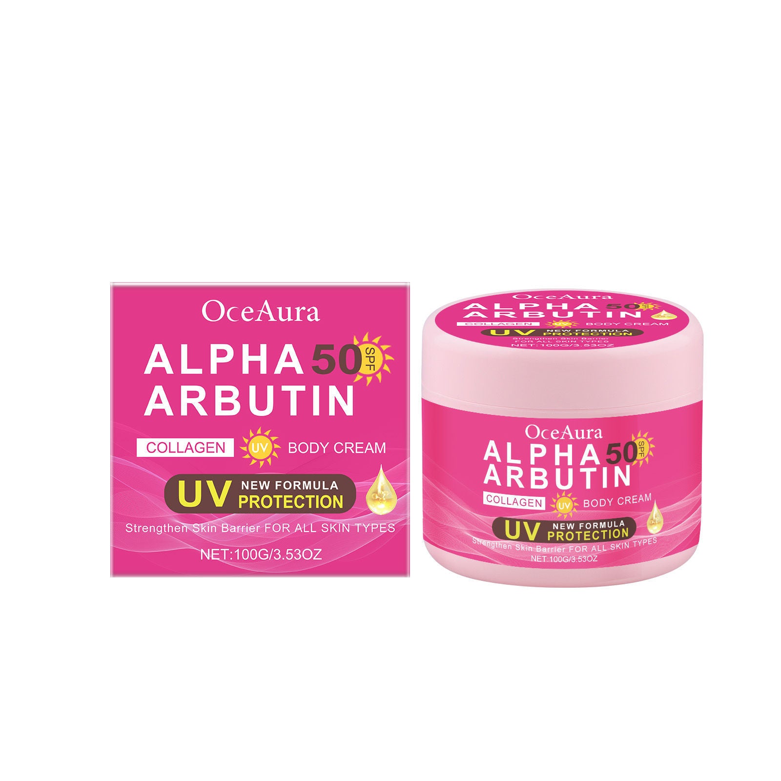 Arbutin Body Care Cream, Brightening, Hydrating, Anti-Aging, Smooth Skin ,100g