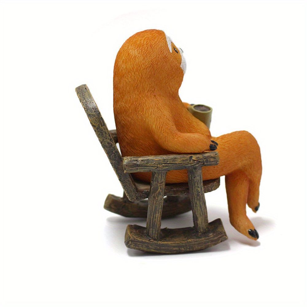 Rocking Chair Sloth Ornaments Resin Courtyard Garden Outdoor Decorations