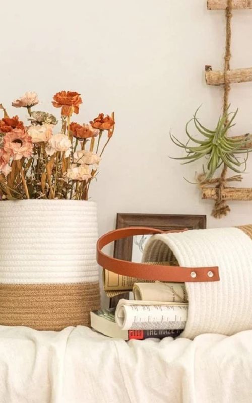 AIESY® 2pcs Modern Home Handcrafted Decor Baskets for Plantation