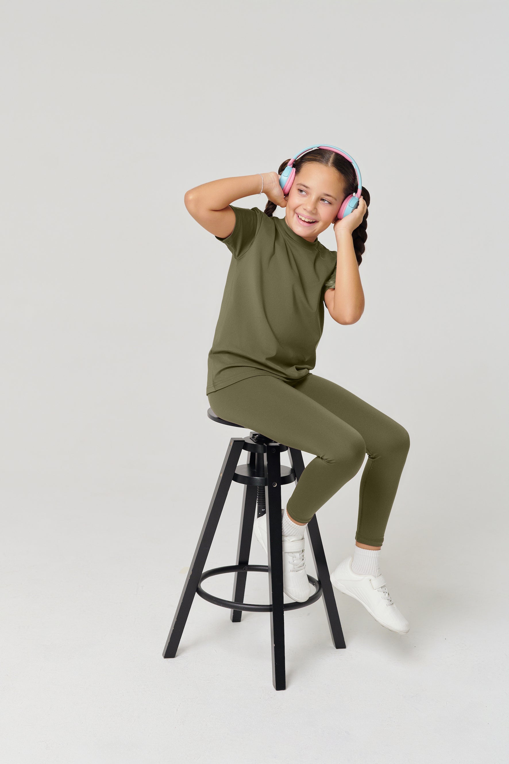 بنطال ضيق كلاسيكي للأطفال من ماركة MULU - أخضر