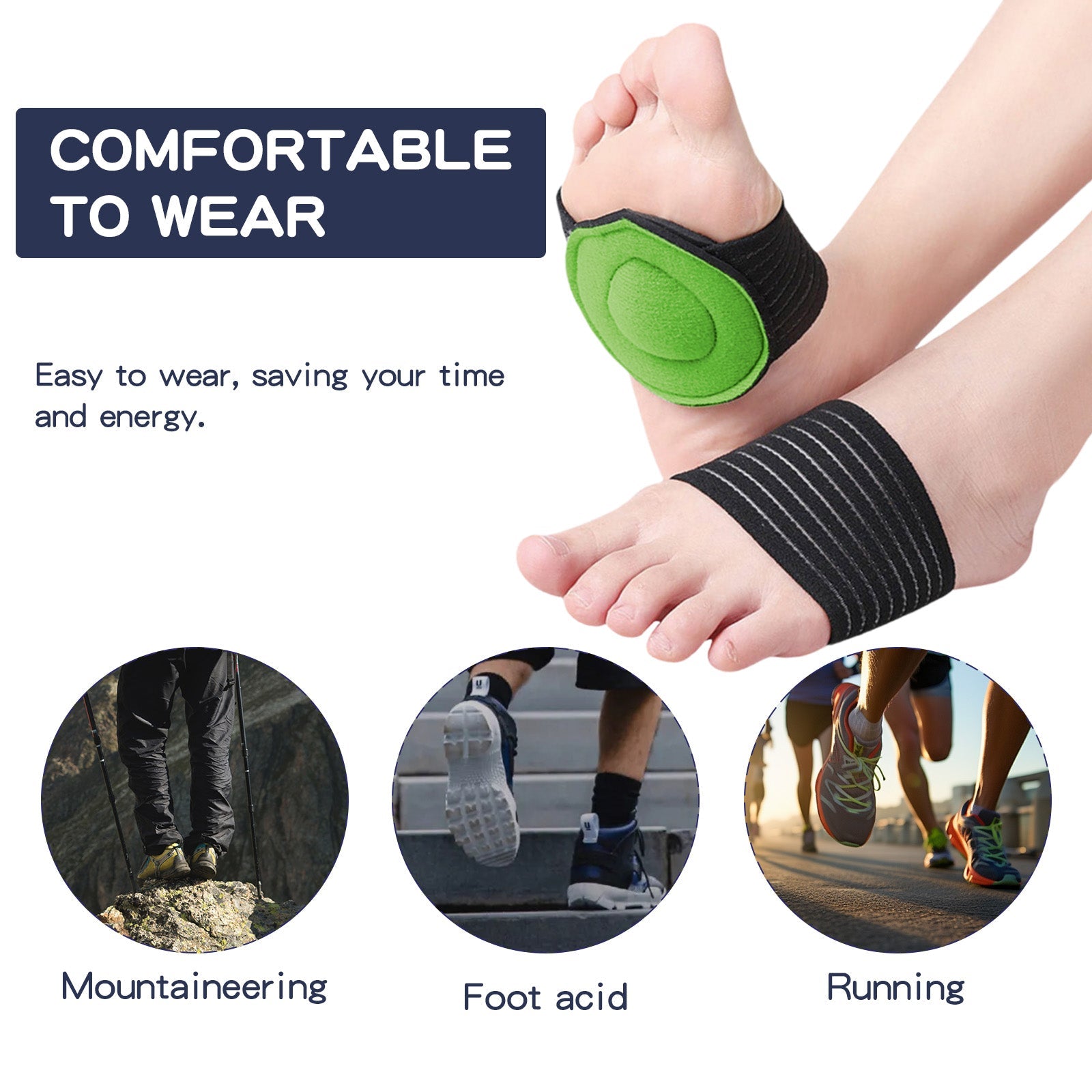 Relax Foot Muscles Magnetic Weight Loss Pad, Breathable Non-Slip Foot Care Solution ,1pair