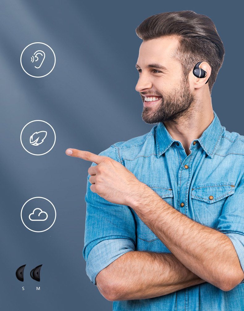 Bone Conduction Earbuds Waterproof Bluetooth Earphones With Mic For Sport Workout