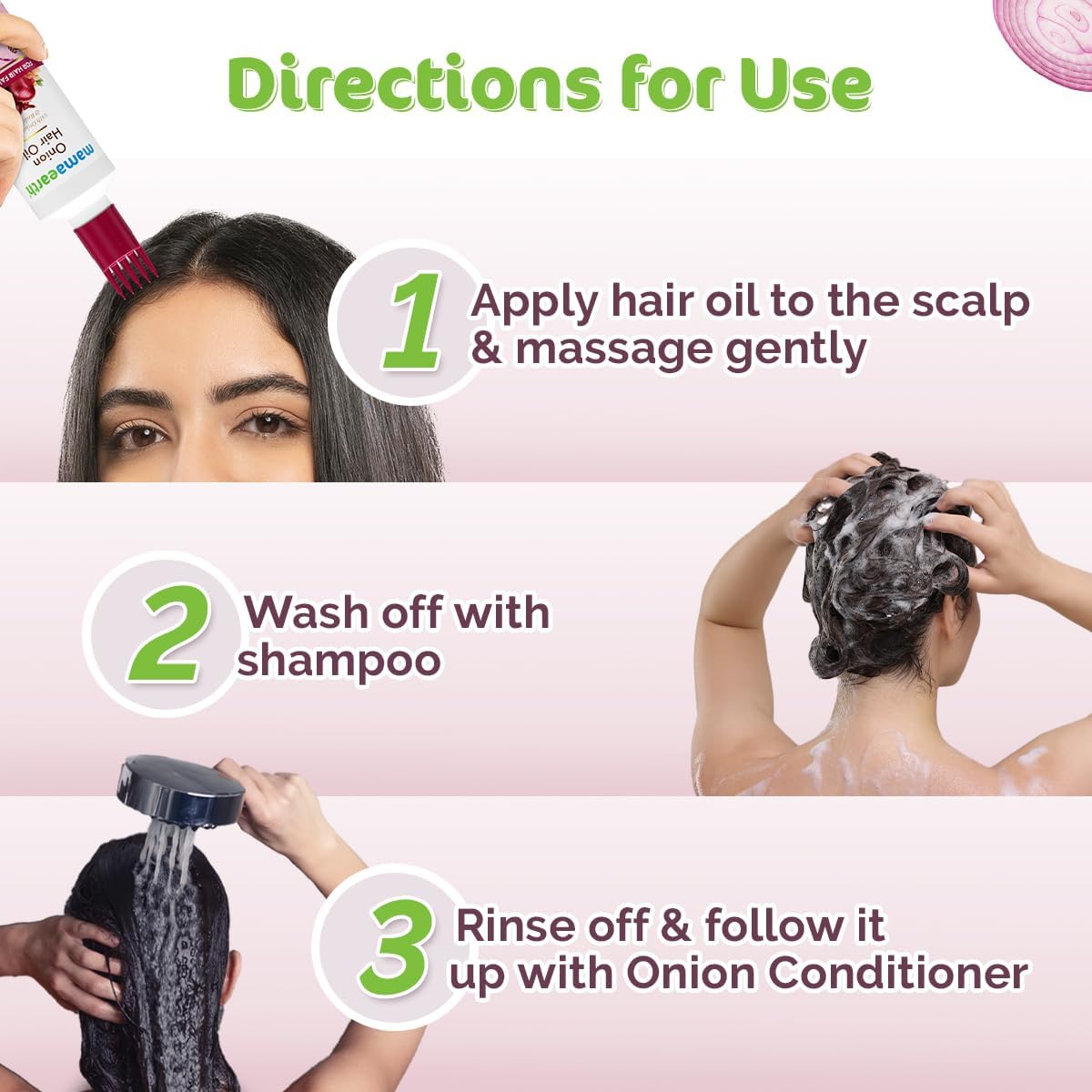 Mamaearth Anti Hair Fall Spa Kit with Onion Extract - 150ml Oil, 250ml Shampoo & Conditioner