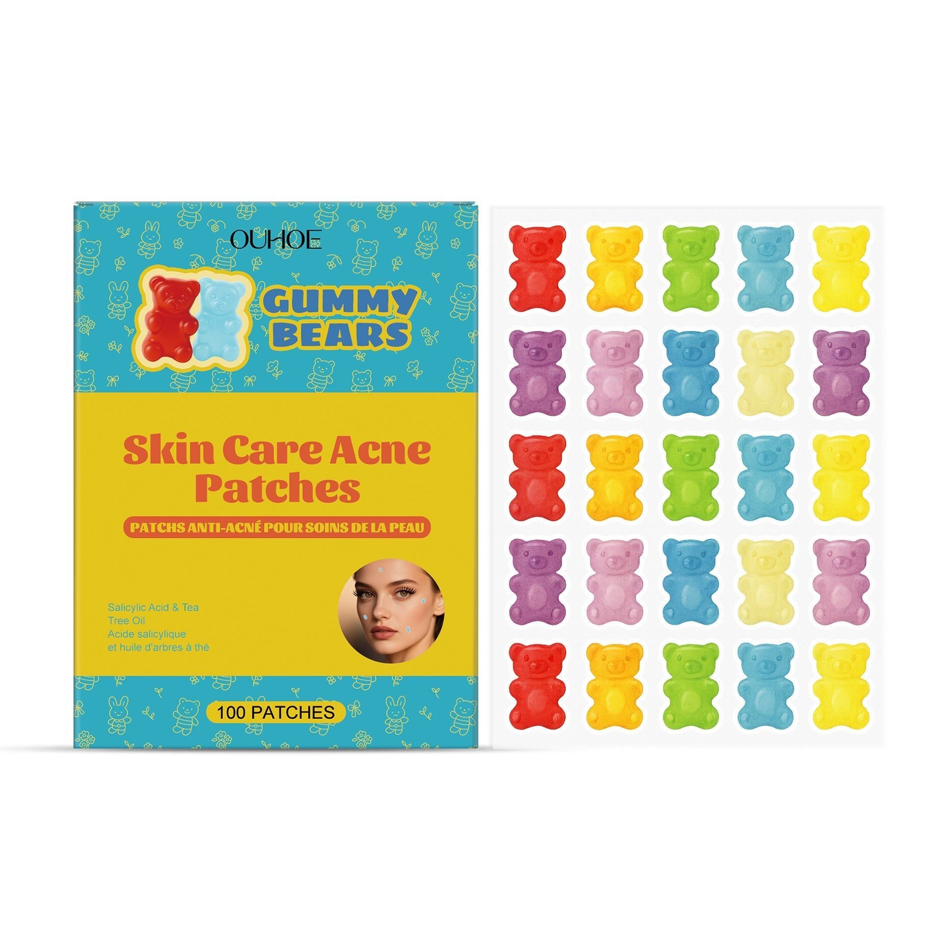 Clear Acne Patch, Skin-Friendly, Breathable, Hydrogel, Pimple Spot Cover ,100patches