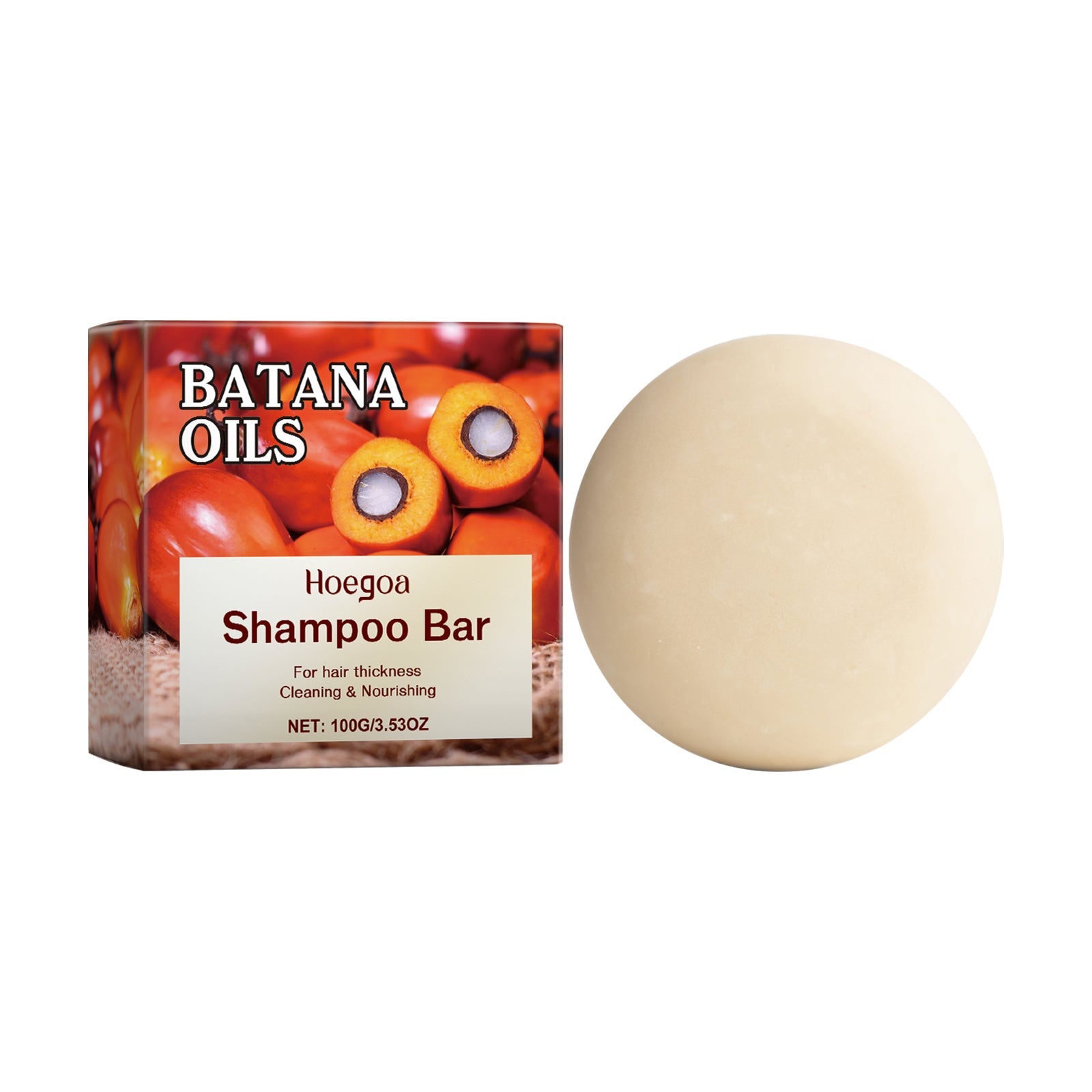 Batana Solid Shampoo for Hair Cleaning, Nourishing, Volumizing, Natural Hair Care ,100g