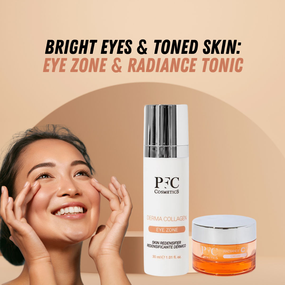 مجموعة العناية بالعيون والتونيك: PFC Samapharma Derma Collagen Eye Zone 30 مل  +PFC Samapharma Radiance C+ Tonic 200 مل