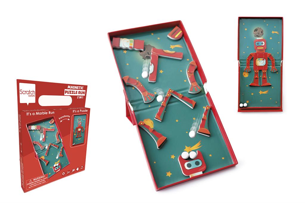 Robot 11 Pcs Magnetic Puzzle Run