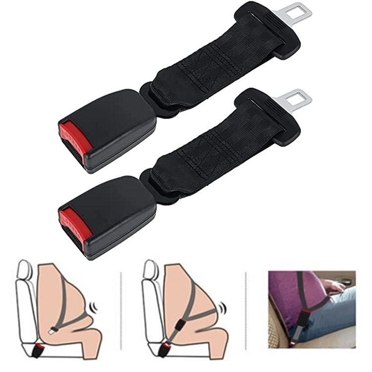 2 Pack Universal Car Seat Belt Extender Adjustable Seat Belt Extension Strap 23cm