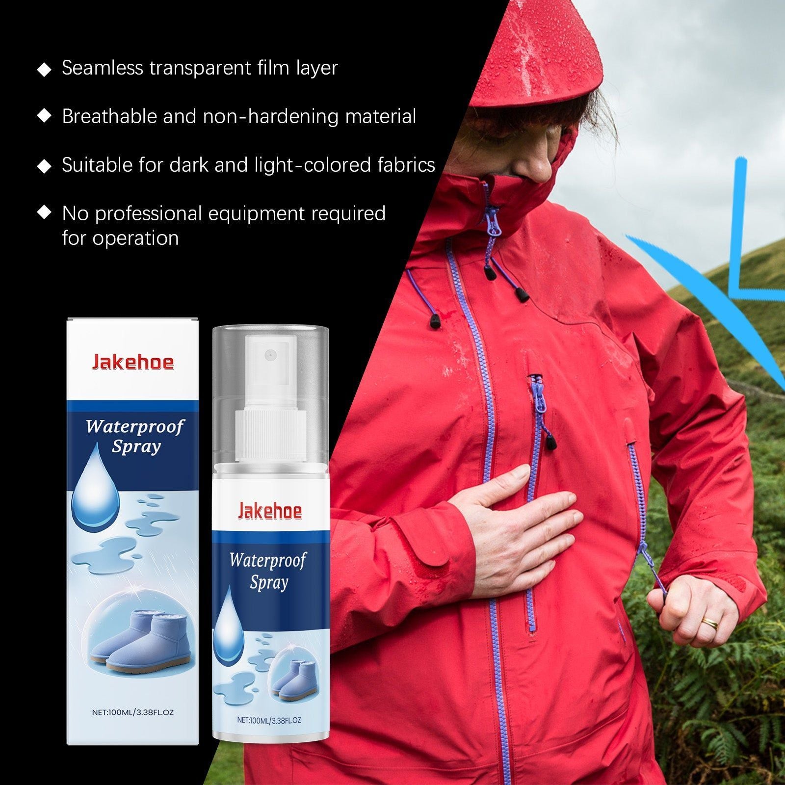 Anti-Fouling Spray Waterproof Stain-Resistant Fabric Protector for Shoes, Bags, Clothing ,100ml