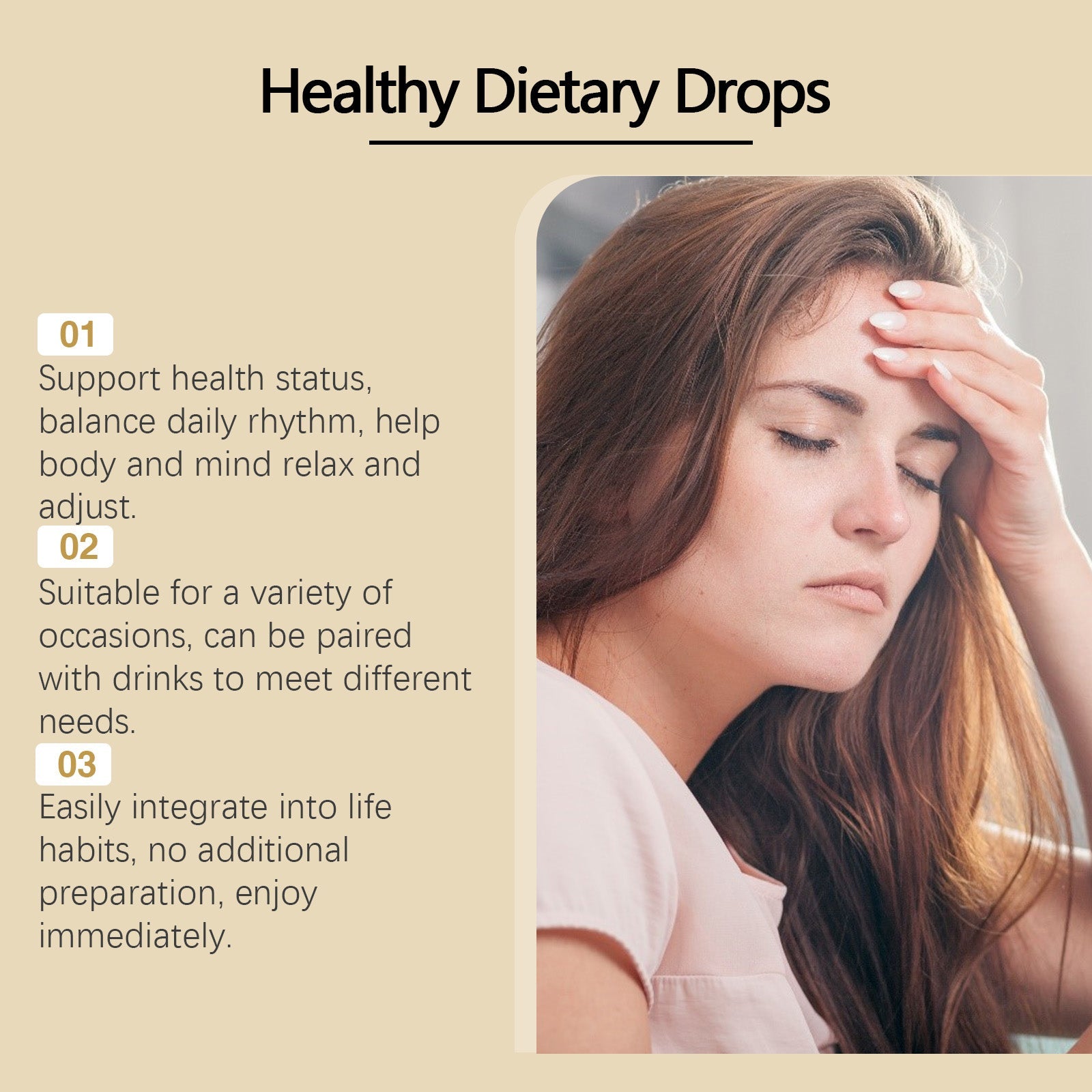 Revitalize Your Body with Dietary Supplement Drops, Natural Body Care, Fast Absorption ,100ml