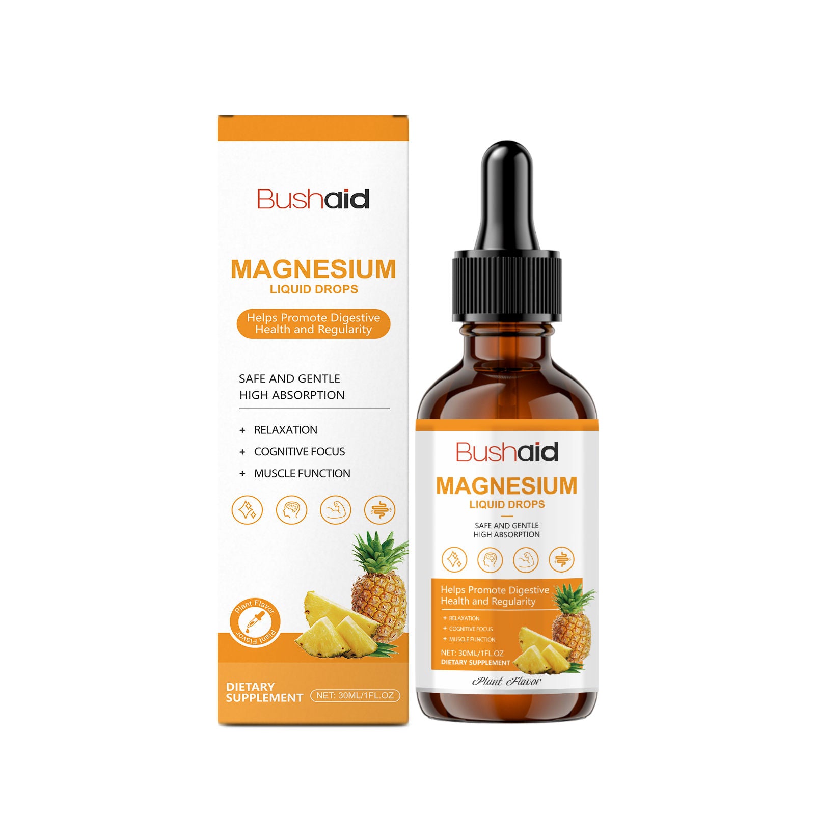 Boost Your Body Care with Magnesium Pineapple Drops, Supports Digestive Health ,30ml