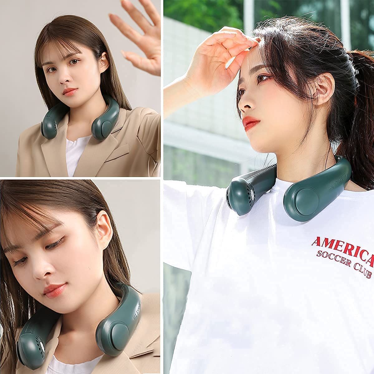 Bladeless Neck Fan Hanging Small Fan Portable Hands Free Neck Fan For Outdoor Sports Travel