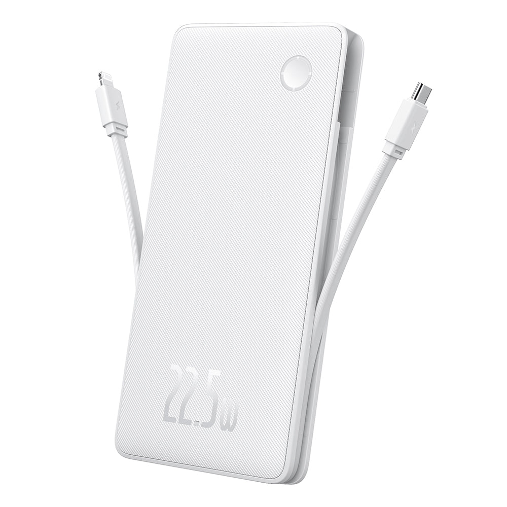 Baseus AirPow Lite 10000mAh 22.5W Power Bank With Dual Built In Cables, Portable Fast Charging Power Bank