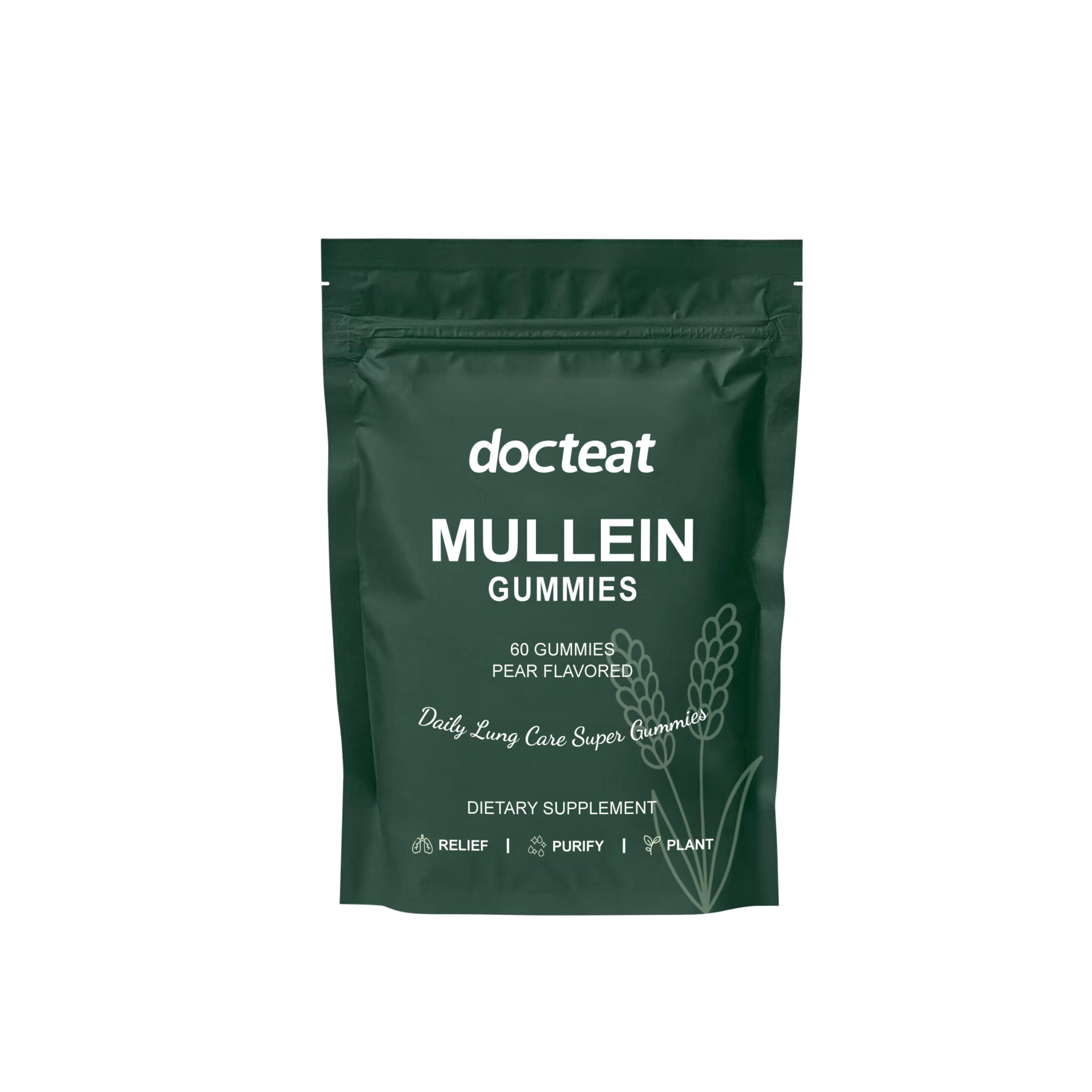 Mullein Gummies, Natural Respiratory Support, Gentle Body Care for Family ,60pcs