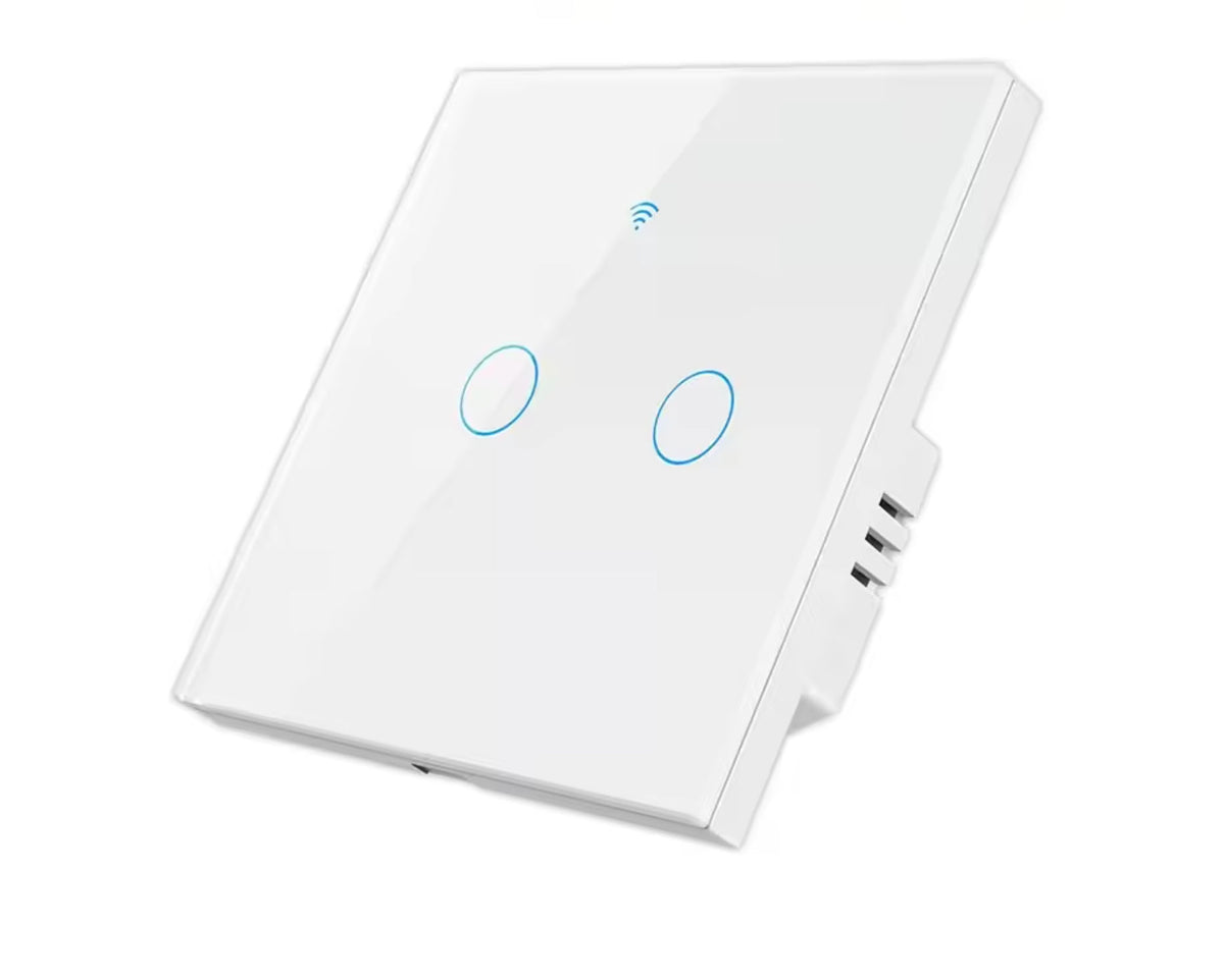 2 Gang Smart Light Switch WiFi - Glass